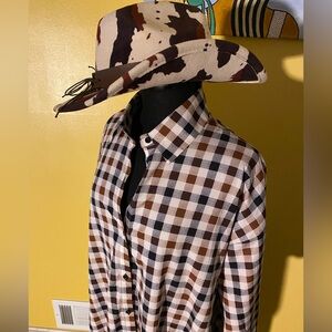 Cow Print Brown Cream Cowboy Hat